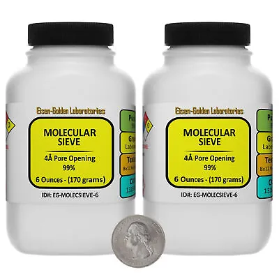 Molecular Sieve [4A Pore Opening] 99% Laboratory 12 Oz In 2 Bottles • $39.99