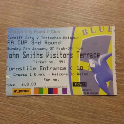 £2.99 • Buy Ticket 2006/07 Cardiff City V Tottenham Spurs (FA Cup)