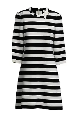 Kate Spade Black And White Stripe Knit Dress Crew Size Medium • $200