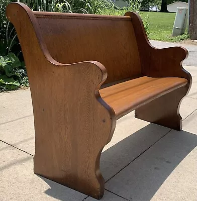 Antique Oak Pew Original Finish 4 Footer! • $499