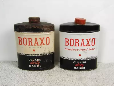 Vintage Boraxo Powdered Hand Soap Tin Lot Of 2 Different • $34.95