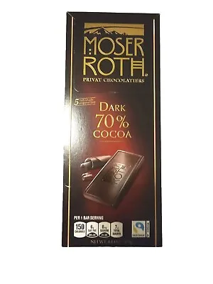 MOSER ROTH PREMIUM CHOCOLATE DARK 70% COCOA 5-BAR 4.4-oz PACKS • $9.99
