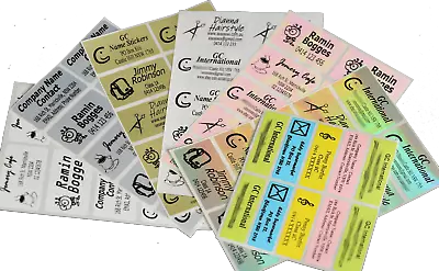 $5.79 • Buy 60 Large (45x25/ 46x15mm) Personalised Name Stickers Vinyl Tag Label, Waterproof
