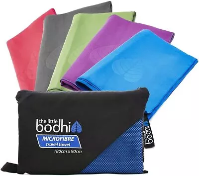 Microfibre Towel With Carry Bag Large Size Quick Dry Towel For Travel Gym Yoga • £0.99