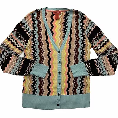 Missoni Target Women's Button Front Zig Zag Chevron  Cardigan Sweater Sz M *Read • $19.99