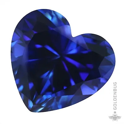 Genuine Sapphire Heart Cut Top Quality Blue Corundum Created Loose Gemstone EU • £11.58