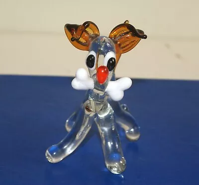 Vintage Fabulous Little Art Glass Murano Style Dog Figure • £10