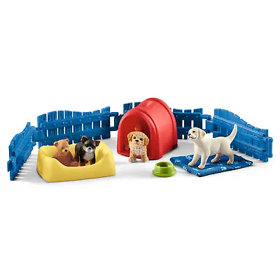 £14.99 • Buy Schleich 42480 Puppy Pen FARM WORLD DOG Play Set Toy Dogs Chihuahua Labrador Pup