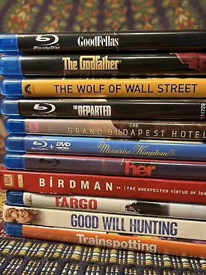 13 Movies On Blu Ray; Award Winning Films; Godfather Trilogy; Wes Anderson • $45
