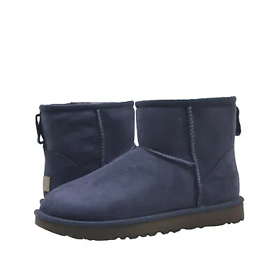 Women's Shoes UGG CLASSIC MINI II Sheepskin Ankle Boots 1016222 EVE BLUE • $120