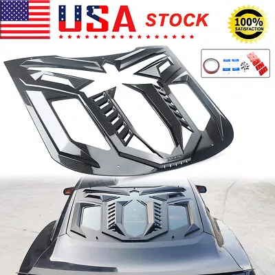 BLACK MANBA Style Window Louvers For Ford Mustang GT 2015-2021 Carbon Fiber Look • $158.85