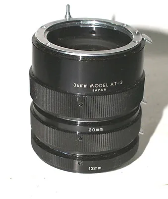 Vivitar 36mm Model AT-3 38mm20mm12mm Close Up  Macro Tube Lens For Nikon F • $25