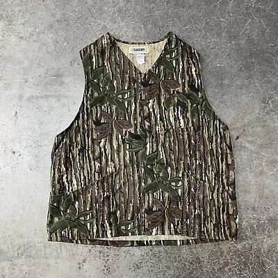 VTG Real Tree Hunting Vest Upland Turkey USA Made Camo 2XL • $0.99