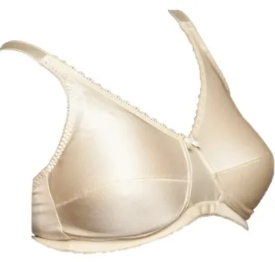 NWOT Nearly Me 630 Plain Soft Cup Lace Mastectomy Bra Beige 40C • $15