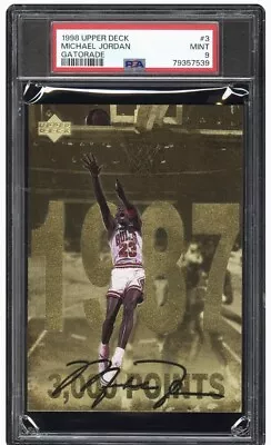 1998 Upper Deck Michael Jordan Gatorade #3 Jumbo Card PSA MINT 9 Chicago Bulls • $70