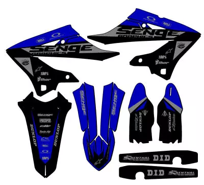 2022-2023 YZ 250 2-STROKE BINARY Blue Senge Graphics Kit Compatible With Yamaha • $148.49