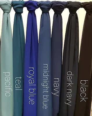 High Quality Plain Chiffon Hijab Scarf Shawl Wrap Soft Georgette Dubai Elegant • £4.25