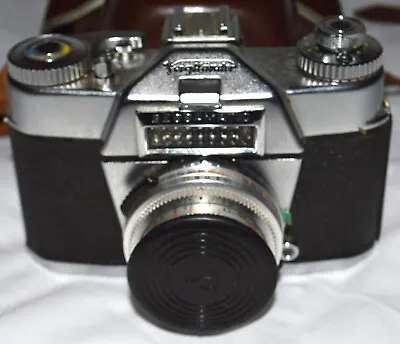 Voigtlander Bessamatic 35mm Synchro Compur Color-Lanthar 2.8/50 Lens & Case • $79.99