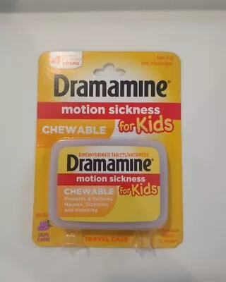 Dramamine Motion Sickness Relief For Kids 8 Ct Grape • $7.99