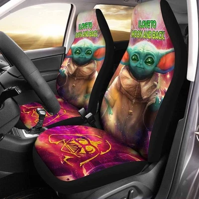 $44.99 • Buy Yoda Darth Vader Star Wars I Love To The Moon And Back Car Seat Covers