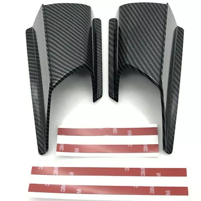 Carbon Fiber Plastic Side Winglets Air Deflector Wing Kit Spoiler For Motorcycle • $27.80