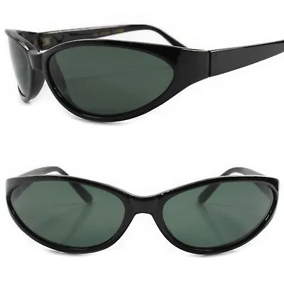 True Vintage 60s Deadstock Rockabilly Green Lens Black Womens Cat Eye Sunglasses • $25.46