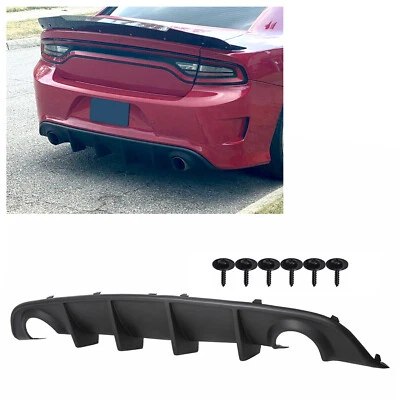 $63.80 • Buy Fits 15-23 Dodge Charger SRT OE Style Rear Lip Bumper Valance Diffuser PP