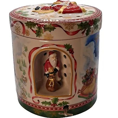 Retired Villeroy And Boch Christmas Ceramic Music Box W/Tea Lights • $69