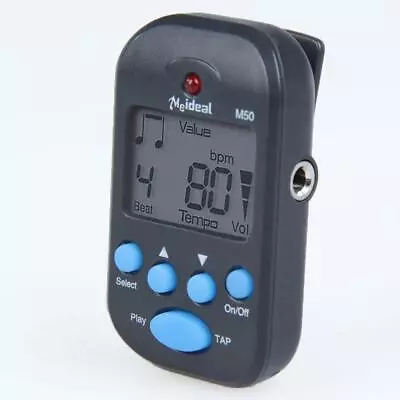 M50 Mini Guitar Metronome Clip-on LCD Digital Guitar Accessories (Black) • $8.83