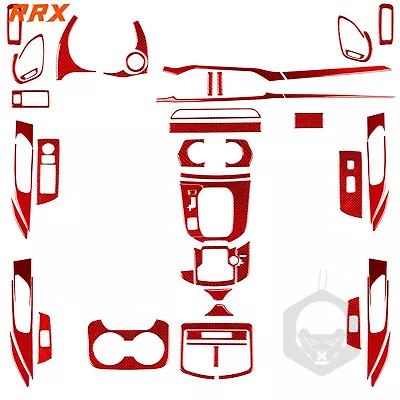 60Pcs Red Carbon Fiber Kits Whole Interior Cover Trim For Mazda CX9 CX-9 2016-23 • $199.99