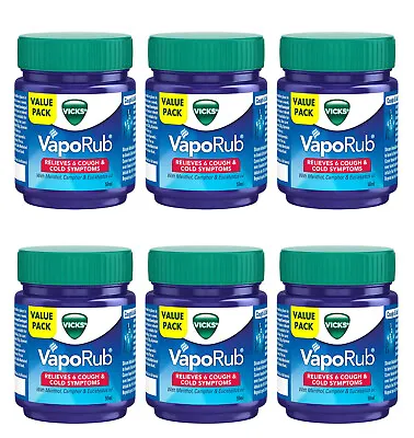 6 PCS Vicks Vaporub Balm For Blocked Nose Cough Nasal Congestion Headache 50ml • $36.10
