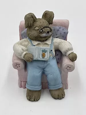 Vintage - Mervyn’s Easter Bunny Figurine - Sitting On Chair - 1992  • $15