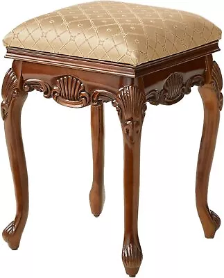 Katlot Madame Bouvier Makeup Chair Vanity Stool Bedroom Bench Walnut • $306.80