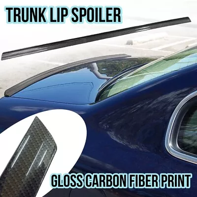 Gloss Carbon Fiber Print Trunk Lip Spoiler Wing For 94-00 W202 C36 C43 C280 C230 • $69
