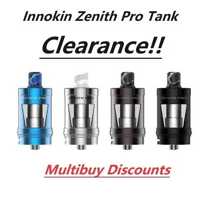 Innokin Zenith Pro Tank 2ml TPD | MTL DL Subohm Tank Adjustable Airflow • £15.99