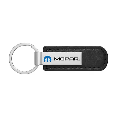 Mopar Black Leather Strap Key Chain Key-ring For Dodge Jeep RAM Chrysler • $19.99