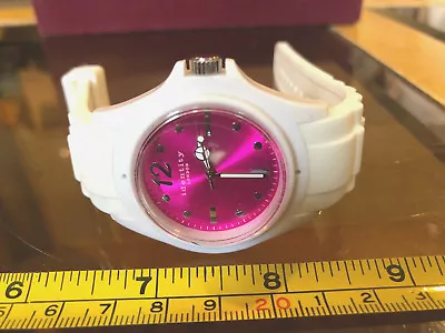 Watch Wristwatch Identity London White Rubber Strap Pink Dial Needs Battery • £4.49