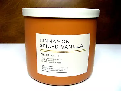 New White Barn Bath & Body Works 3- Wick Candle 14.5 Oz Cinnamon Spiced Vanilla • $20.99