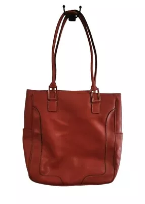 Vintage Tommy Hilfiger Red Faux Leather Rectangular Shoulder Bag 90's Retro • $12.99