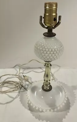 Vintage Milk Glass Hobnail Lamp Approximately 15  Tall • $9.49