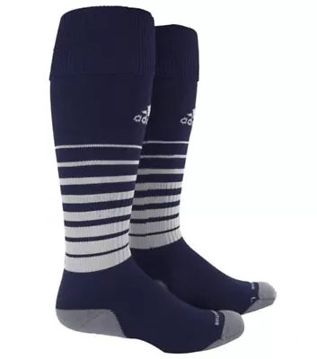 ADIDAS Team Speed OTC Soccer Socks Navy Blue White Mens S Fits Youth Shoes 13c-4 • $11.17
