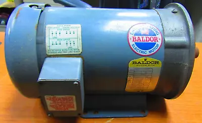 $206.99 • Buy 🤓 Baldor 3-1.5 Hp 460v 1725/800 Rpm 3ph 184t Fr Sf 1.0 Electrical Motor M1707t