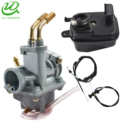 $37.69 • Buy For Yamaha PEEWEE PW50 PY50 Carburetor CARBY Air Filter Box Throttle Choke Cable