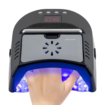 Cordless 72W UV LED Nail Lamp Rechargeable Nail Dryer Lamp For Gel Nails + Fan • $93.10