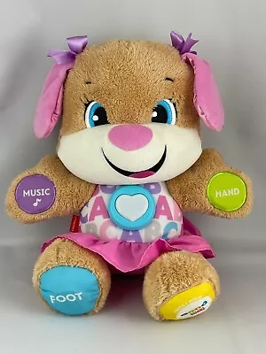 Fisher Price Laugh & Learn Smart Stages Pink Plush Interactive Puppy  Dog Works • $28.25