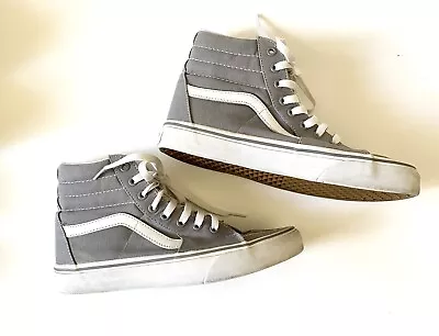 Vans Sk8-Hi Top Shoes Gray Womens 8.5 Mens 7 Casual Canvas Lace Up  • £19.28