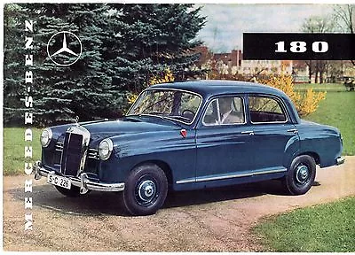 Mercedes-Benz 180 A Ponton Saloon 1957-59 UK Market Foldout Sales Brochure  • $102.32
