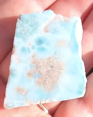 Larimar - Crystal Rough / Raw Slice Piece (Polished Carving Mineral Gemstone) • £18.49