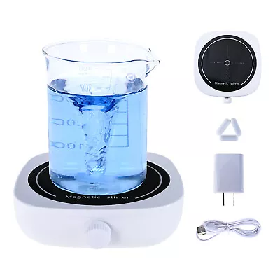 Magnetic Stirrer Lab Stir Mixer Portable Stirrer Plate 2L 200-2000 RPM W/ 3 Bars • $28.80