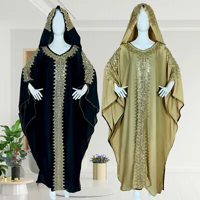 Moroccan Kaftan Women Muslim Maxi Dress Abaya Loose Caftan Dubai Turkey Dresses • $36.54